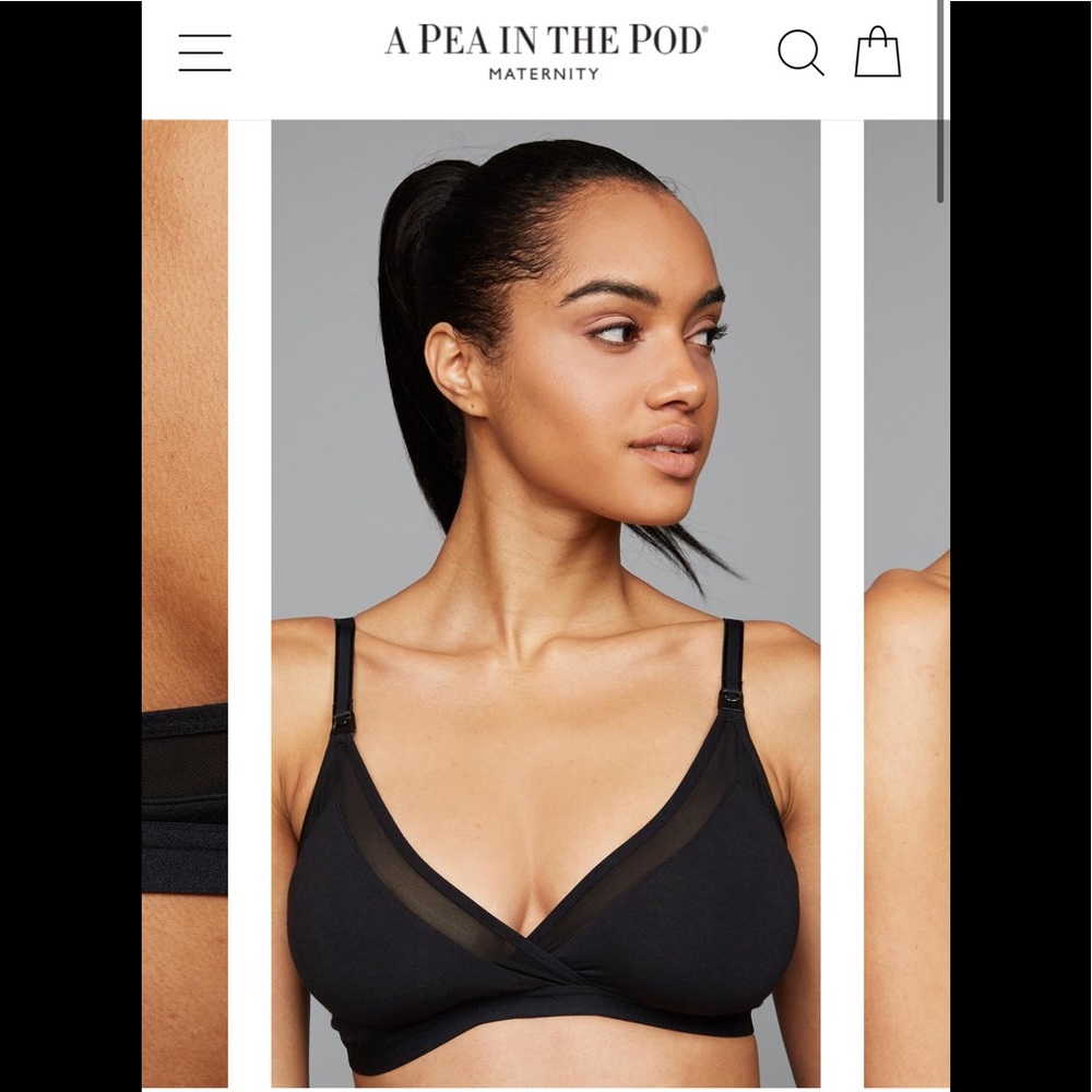 2 MESH TRIM CLIP DOWN MATERNITY AND NURSING BRAS